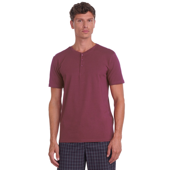 Herren T-Shirt mit Serafino-Ausschnitt 