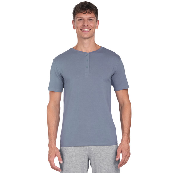 Herren T-Shirt mit Serafino-Ausschnitt