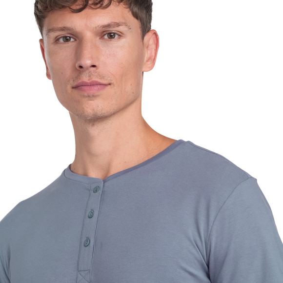 Herren T-Shirt mit Serafino-Ausschnitt
