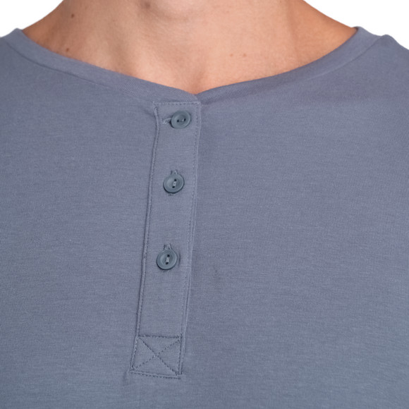 Herren T-Shirt mit Serafino-Ausschnitt