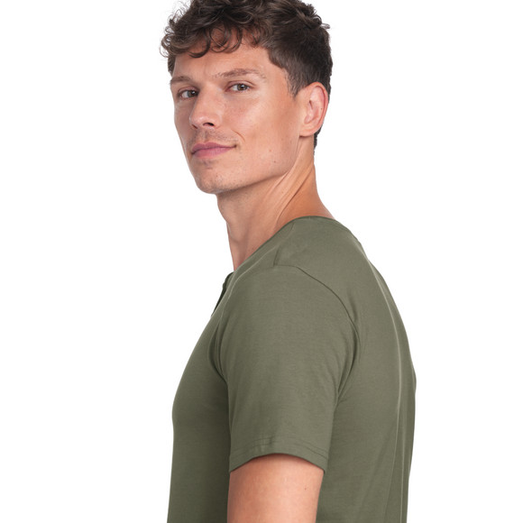 Herren T-Shirt mit Serafino-Ausschnitt