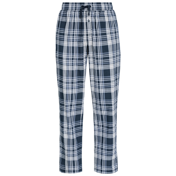 Herren Schlafhose mit kariertem Muster grau / dunkelblau