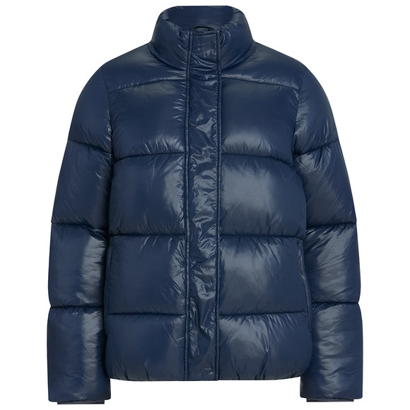 Dames winterjas met glanzende look