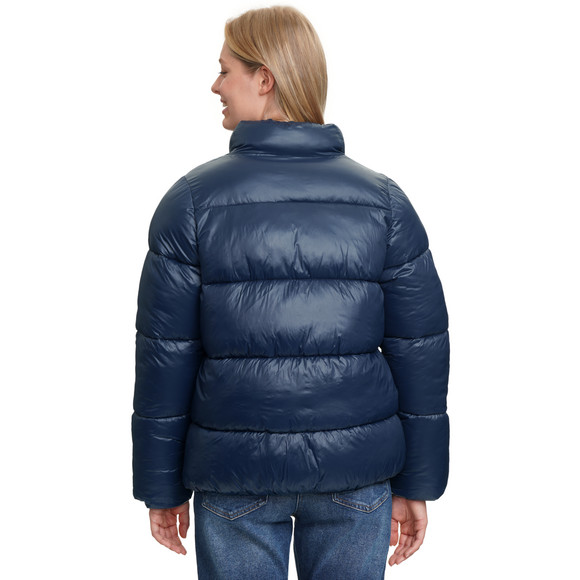 Dames winterjas met glanzende look