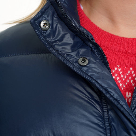 Dames winterjas met glanzende look