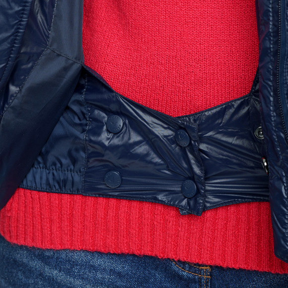 Dames winterjas met glanzende look