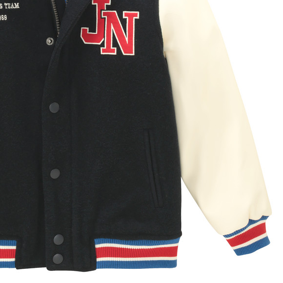 College-jas voor jongens met rugprint