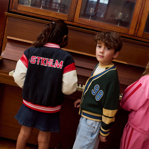 Mädchen College-Jacke mit Backprint