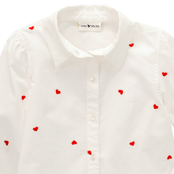 Mädchen Bluse mit Herz-Allover