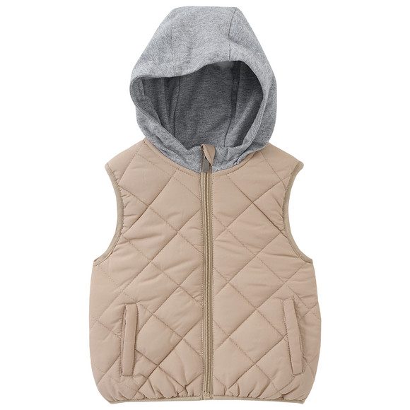 Baby Steppweste mit Sweatkapuze