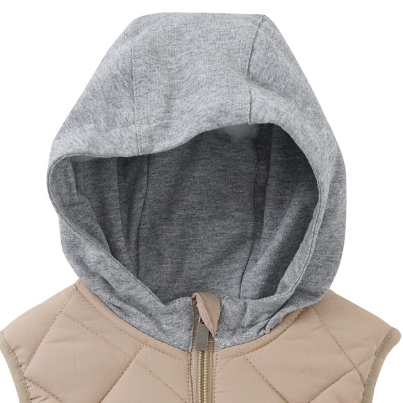 Baby Steppweste mit Sweatkapuze