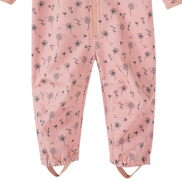 Baby Softshelloverall mit Blümchen