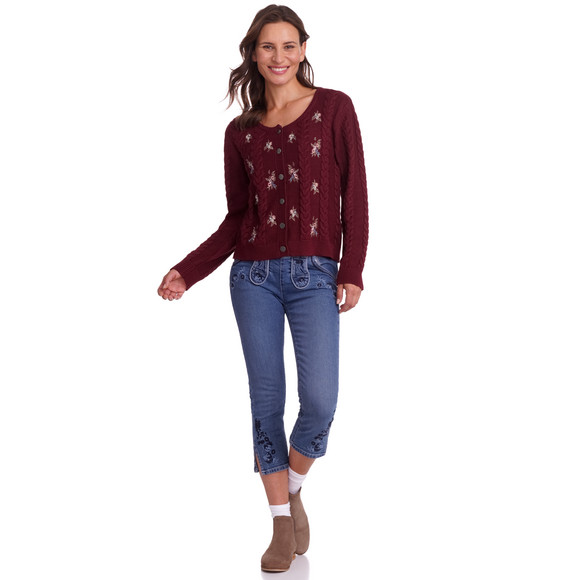 Damen Strickjacke mit Stickereien