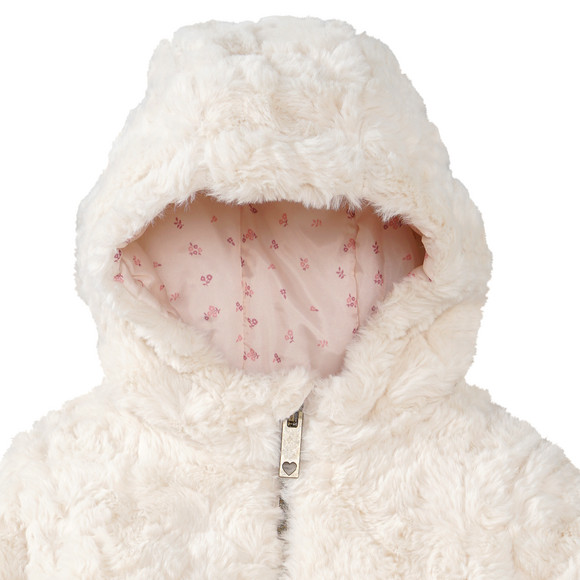 Meisjesjas met imitatiebont