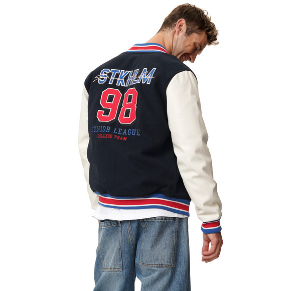 Herren Collegejacke mit Backprint