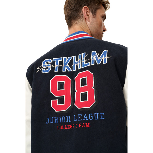 Herren Collegejacke mit Backprint