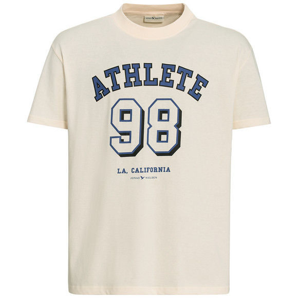 Heren-T-shirt met print crème