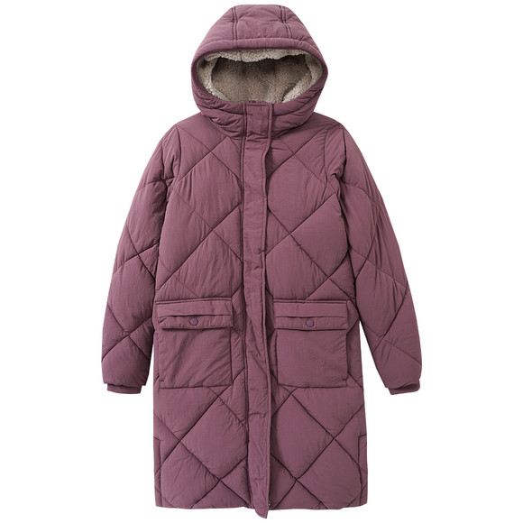Gewatteerde jas met capuchon voor Meisjes
