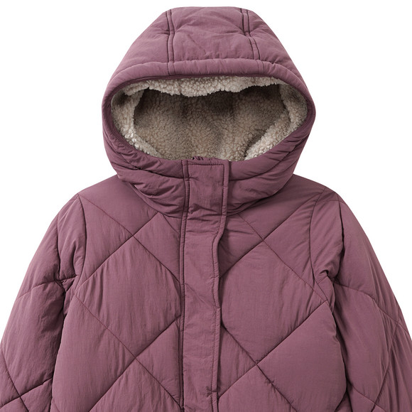 Gewatteerde jas met capuchon voor Meisjes