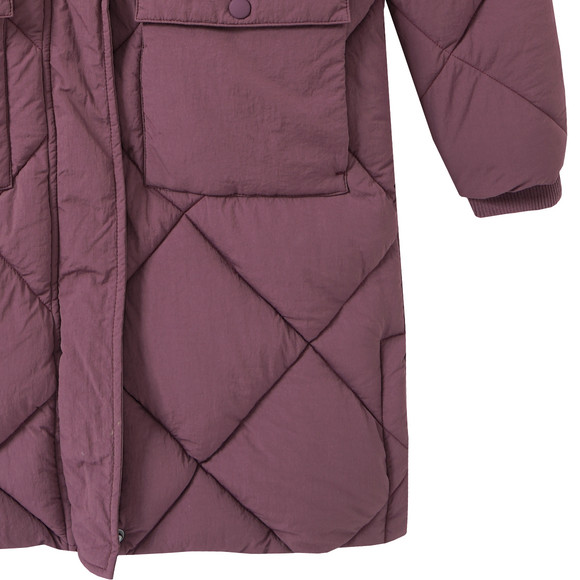 Gewatteerde jas met capuchon voor Meisjes