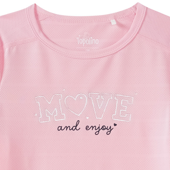Mädchen Sport-T-Shirt mit Text-Motiv