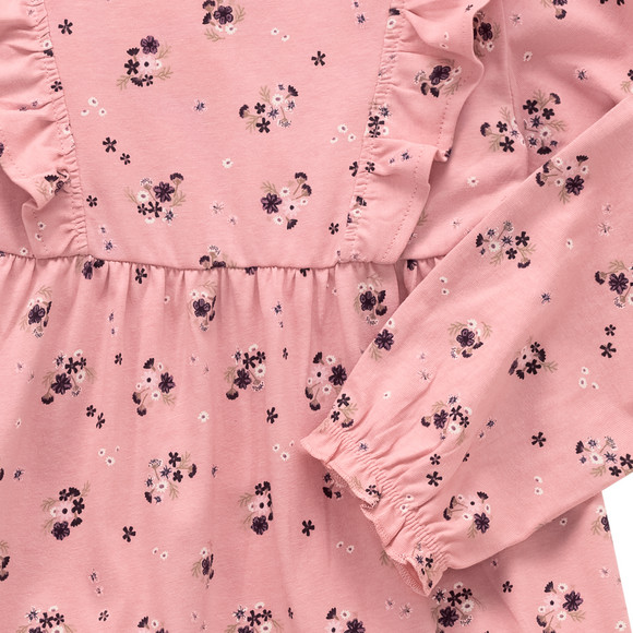 Meisjesjurk met bloemen all-over