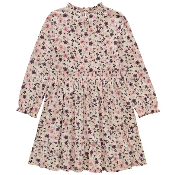 Meisjesjurk met allover bloemenprint