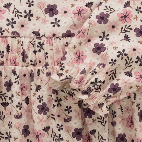 Meisjesjurk met allover bloemenprint