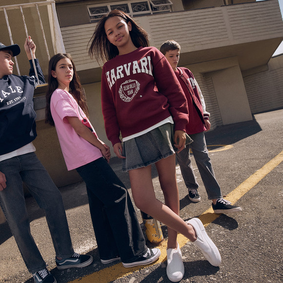 Mädchen Jeansrock mit Falten