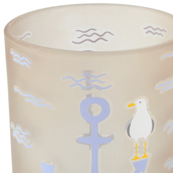 Windlicht mit maritimem Motiv