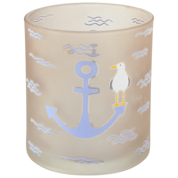 Windlicht mit maritimem Motiv