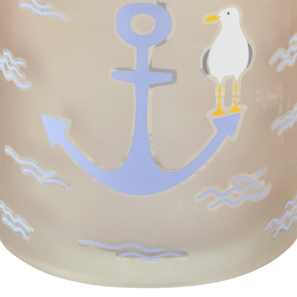 Windlicht mit maritimem Motiv