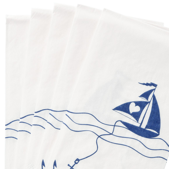 16 Servietten mit Boot-Motiv