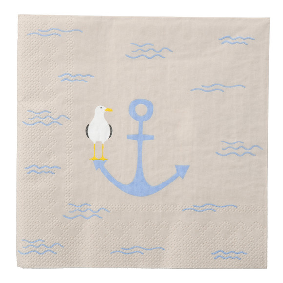 20 Servietten mit maritimem Print
