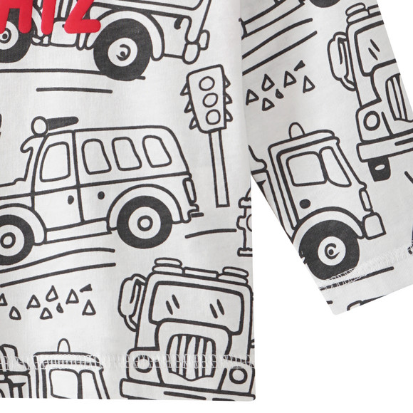 Baby Langarmshirt mit Auto-Motiven
