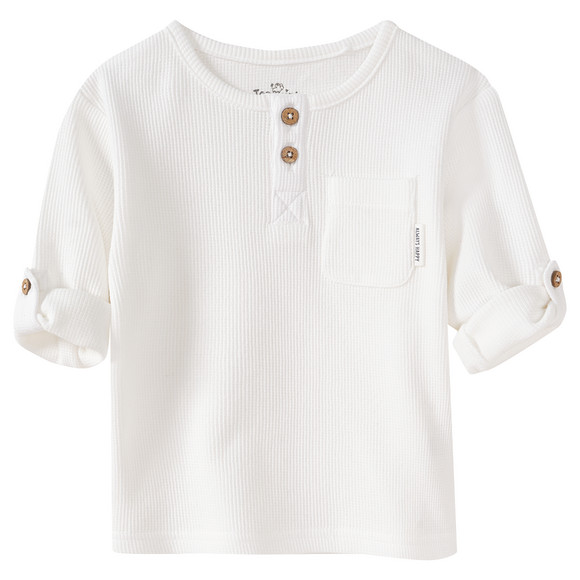 Babyshirt met lange mouwen in piqué-kwaliteit