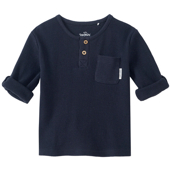 Babyshirt met lange mouwen in piqué-kwaliteit