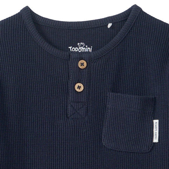 Babyshirt met lange mouwen in piqué-kwaliteit