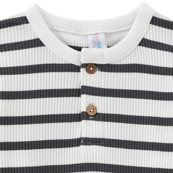 Babyshirt met lange mouwen en ribstructuur