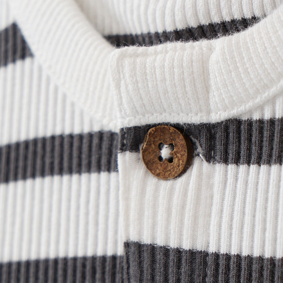 Babyshirt met lange mouwen en ribstructuur