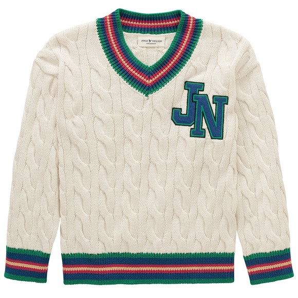 Jungen Strickpullover im College-Style