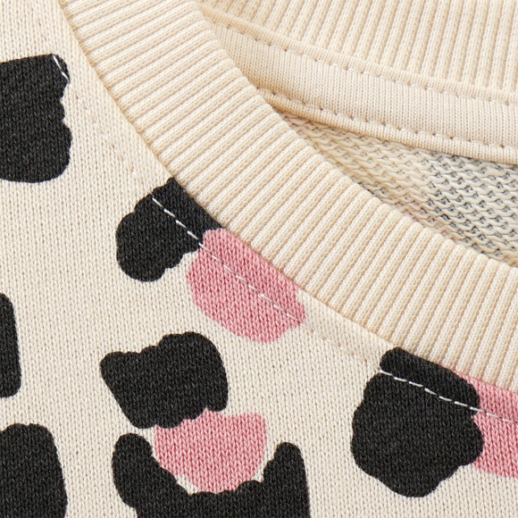 Meisjessweater met luipaardpatroon