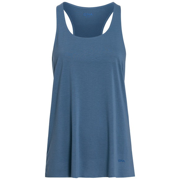 Dames sporttop effen blauw