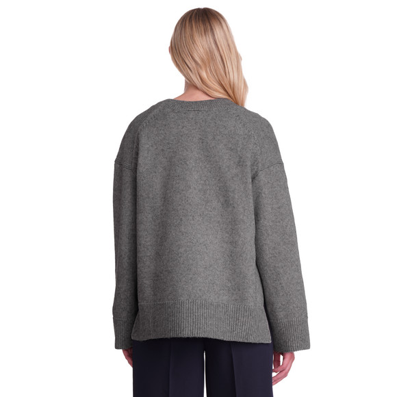 Dames gebreide trui met V-hals