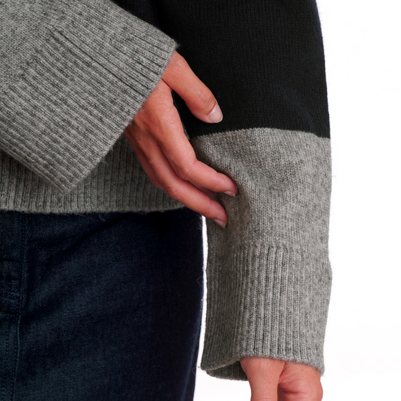 Gebreide damestrui met blokstrepen