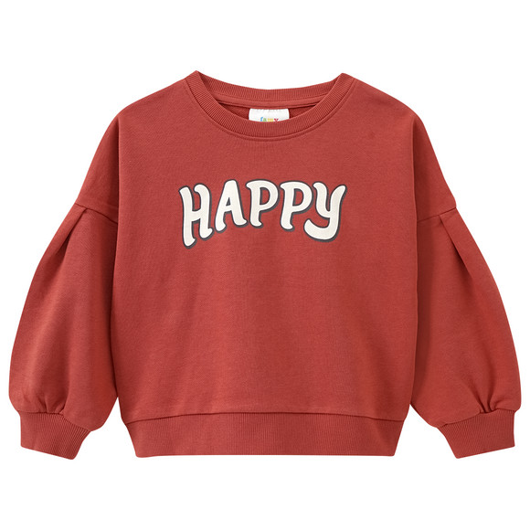 Sweatshirts met print voor meisjes terracotta