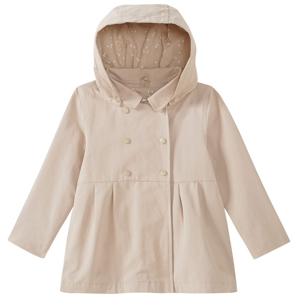 Baby trenchcoat met afneembare capuchon