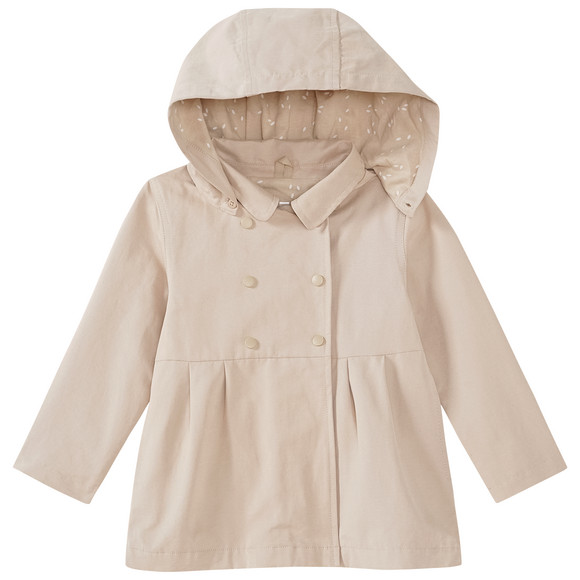 Baby trenchcoat met afneembare capuchon