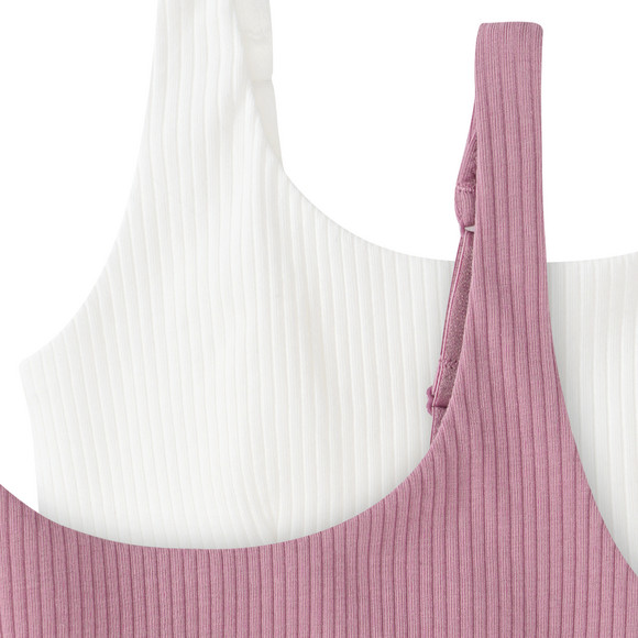 2 Mädchen Bustiers mit Rippstruktur