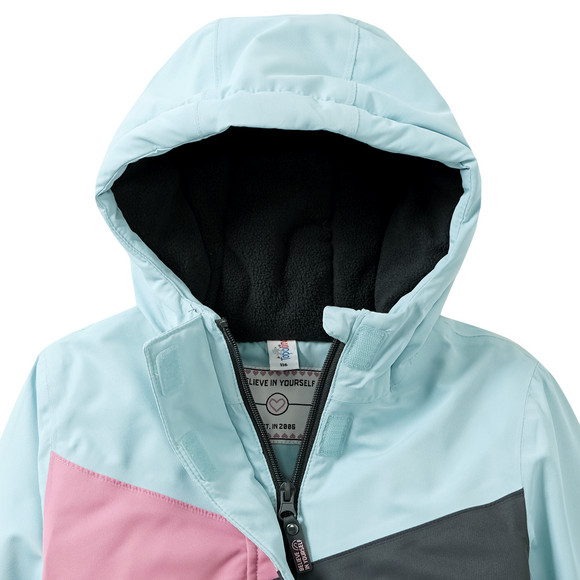 Mädchen Schneejacke mit Farbteilern